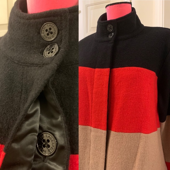 New Karl Lagerfeld Paris wool coatigan/sweater jacket - Picture 6 of 13
